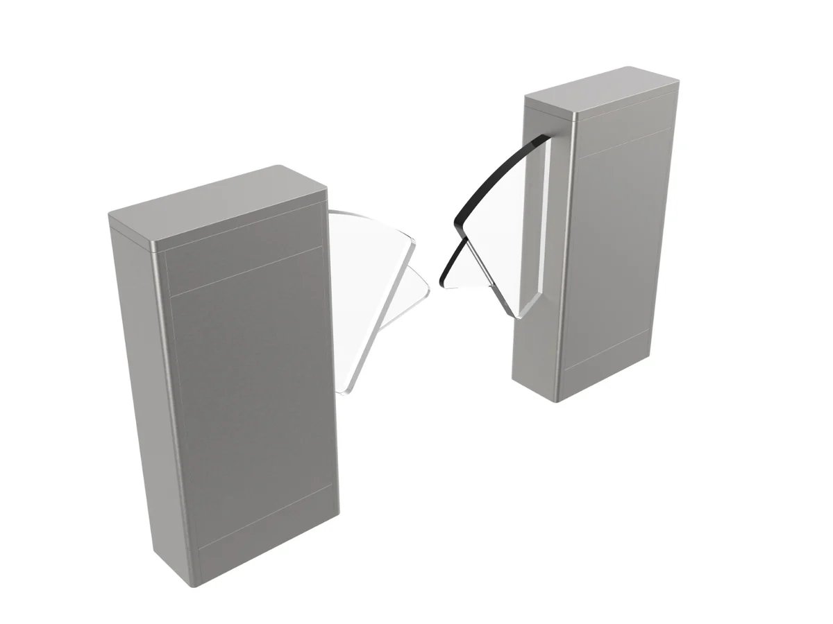 Nuova corsia di accesso in acciaio inox con ante in vetro